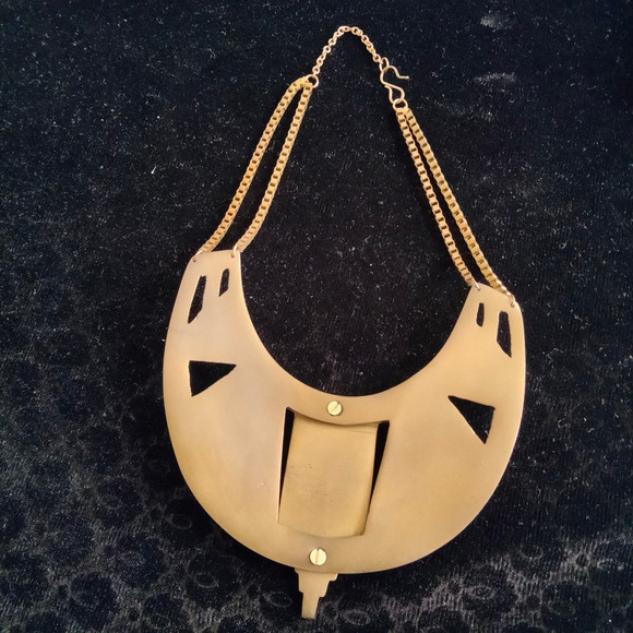 Iris Apfel & Bajalia Gold Toned Multicolored Beaded Bib Statement Necklace - Picture 8 of 9